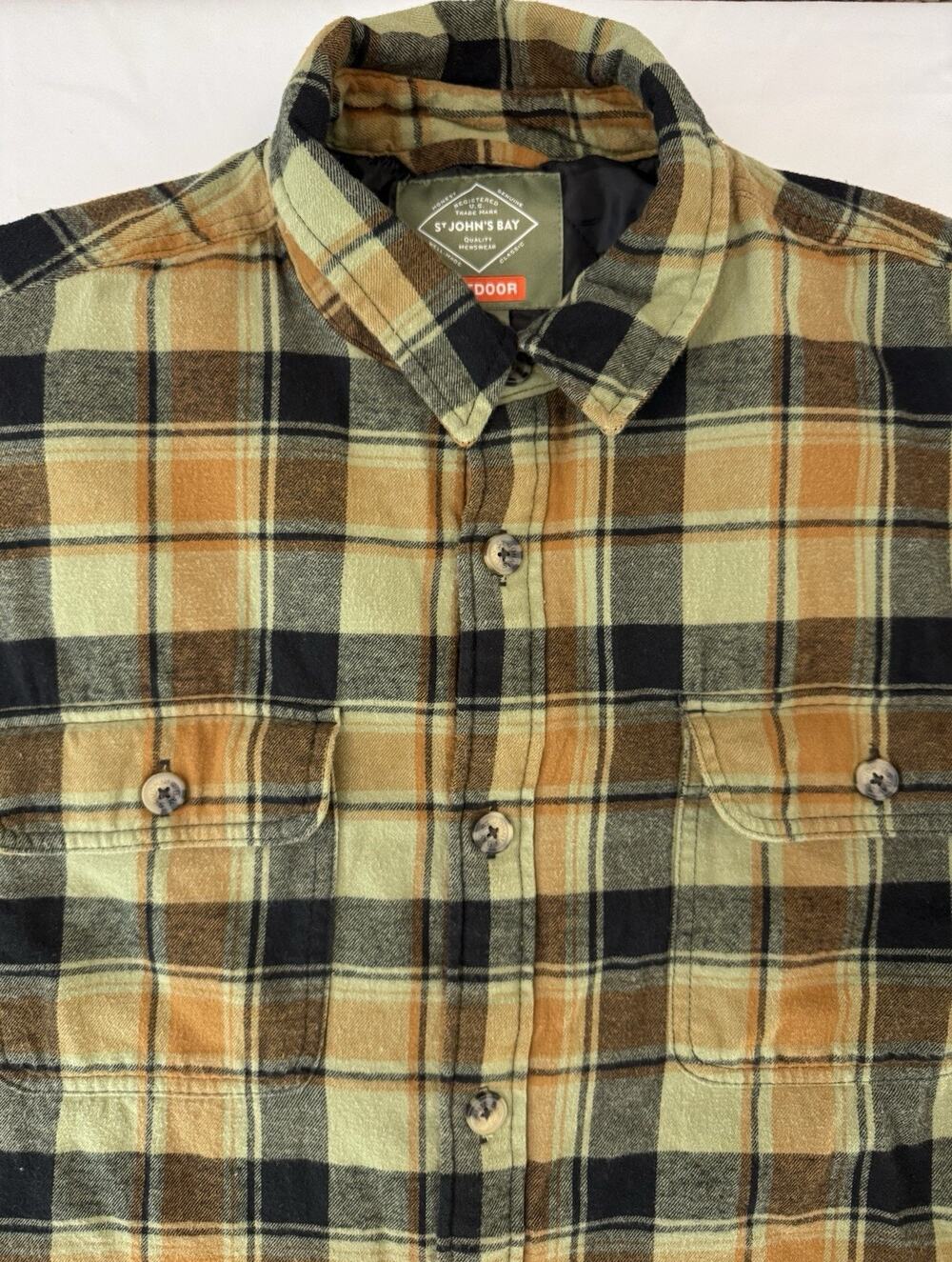 St. John's Bay Quilted Flannel Shirt Jacket Men’s XXL Outdoor Workwear